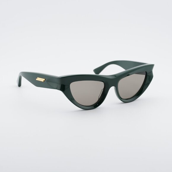 Bottega Veneta BV1220S 004 Sunglasses Green Cat Eye Frame, Green Lenses main image 6